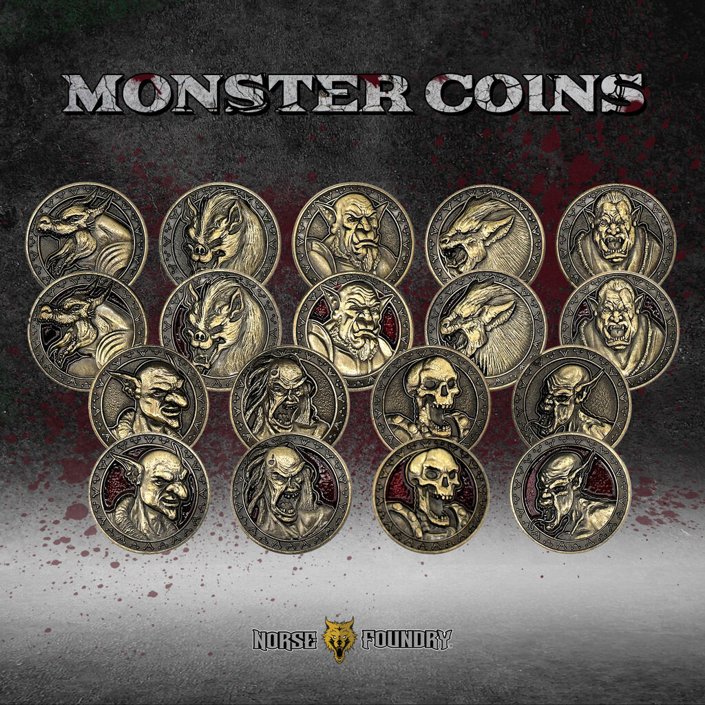 Monster & Treasure Chest Coins