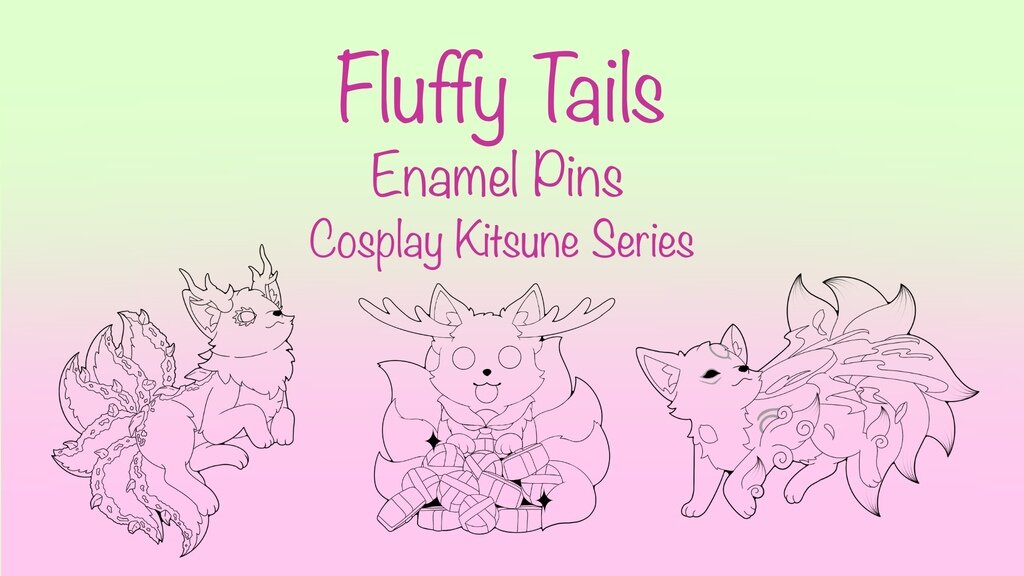 Fluffy Tails-Kitsune Enamel Pin Cosplay Series