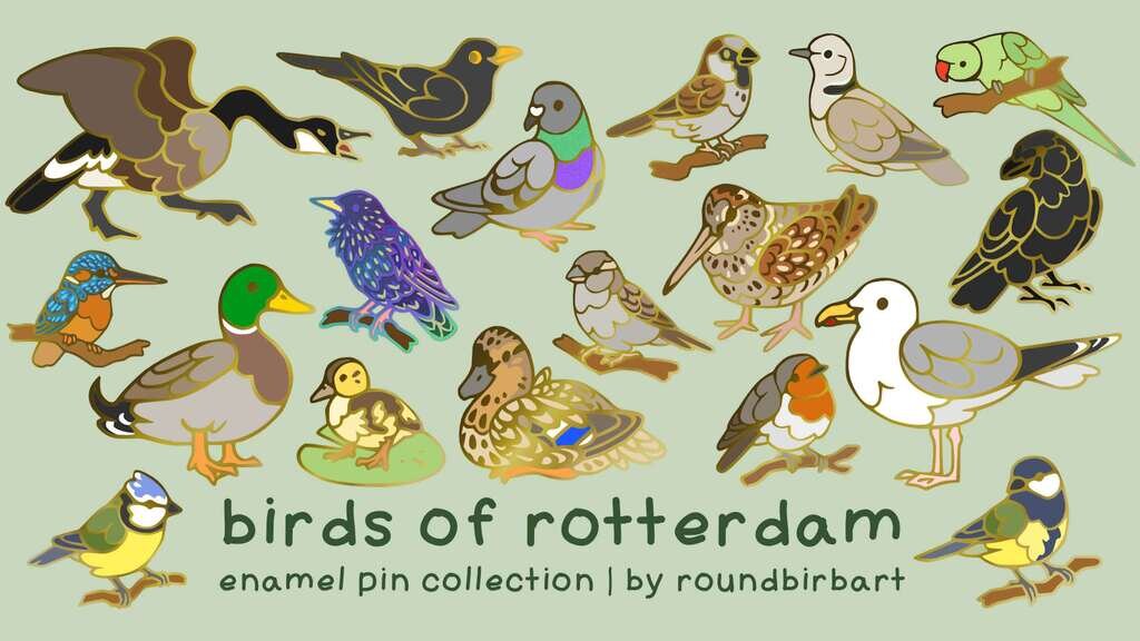 Birds of Rotterdam - Enamel Pins