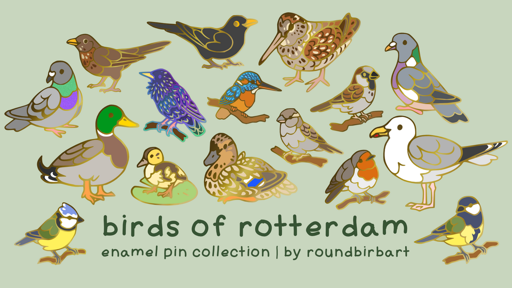 Birds of Rotterdam - Enamel Pins