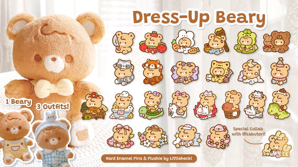 Dress-Up Beary: Plush and Pins!