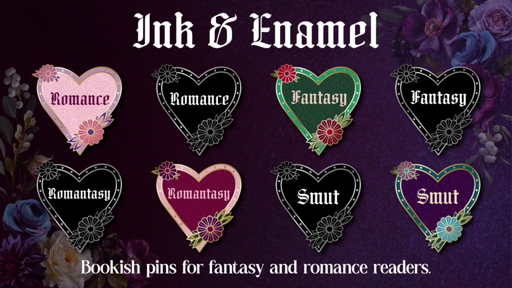 Ink & Enamel - Fantasy and Romance Book Pins