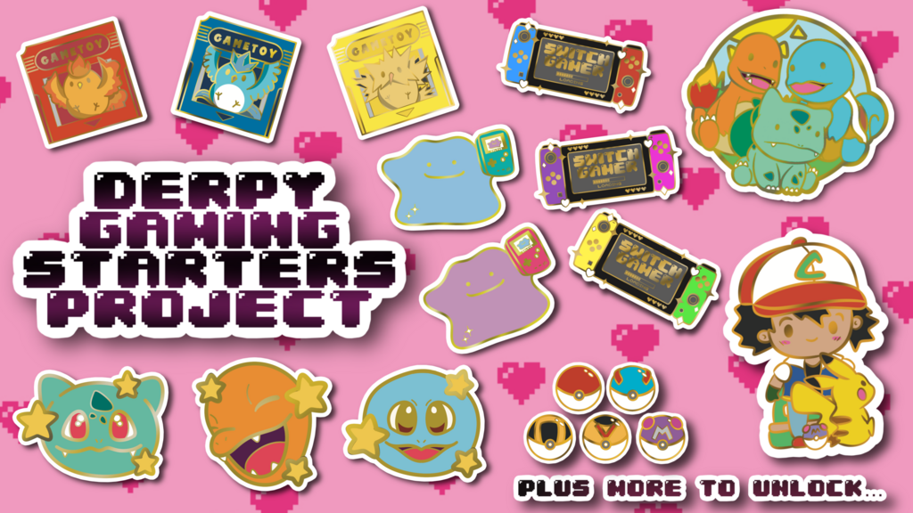 Derpy Gaming Starters - Enamel Pins and more!