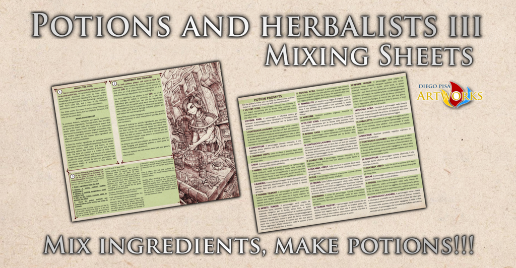 Potions and Herbalists Mixing Sheets