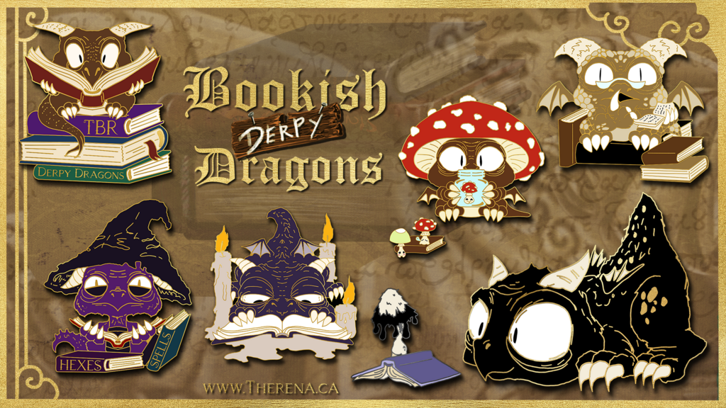 Bookish derpy dragons