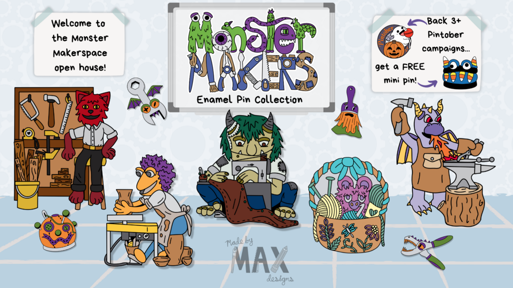 Monster Makers Pins - A Puppetry Inspired Makerspace | Pintober 2024