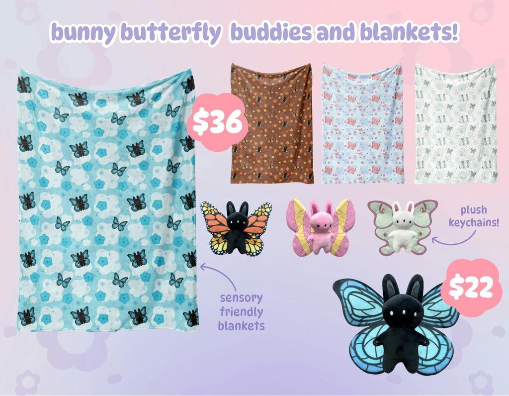 bunny butterfly buddies and blankets