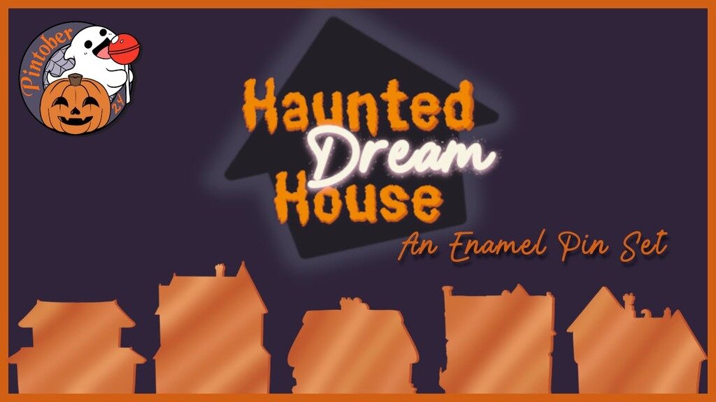 Haunted Dream House - A Pintober Haunted House Enamel Pin Set