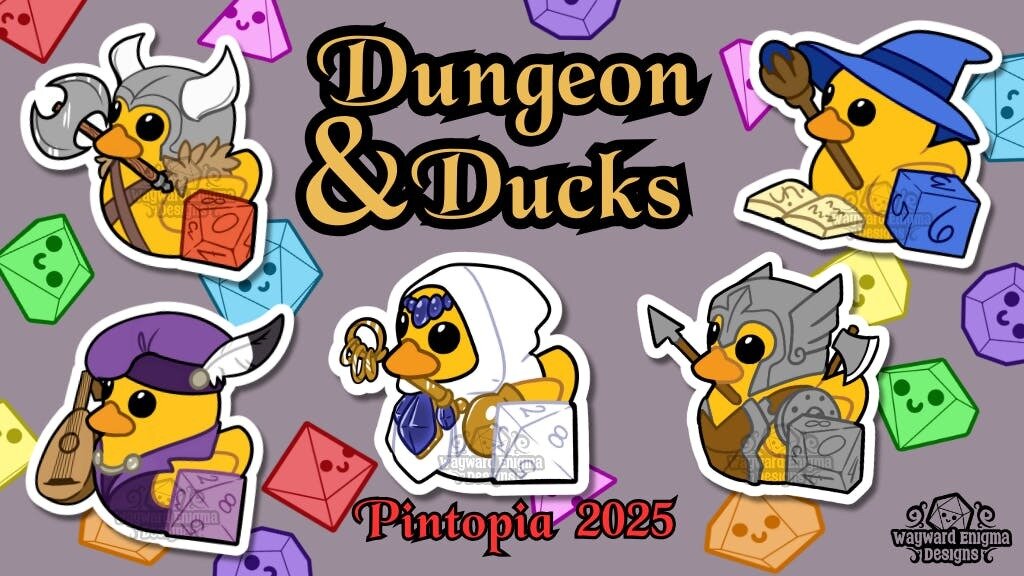 Dungeon and Ducks - An Enamel Pin Adventure Flock Party!