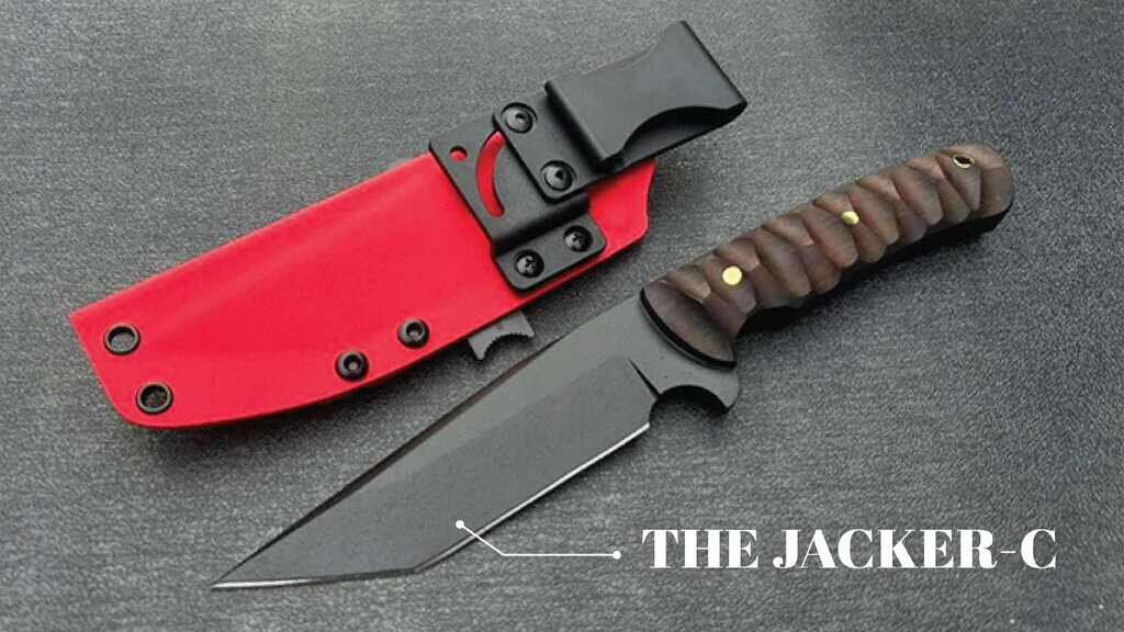 Get Ready for THE JACKER-C Knife with Powder Coating and a Kydex Sheath