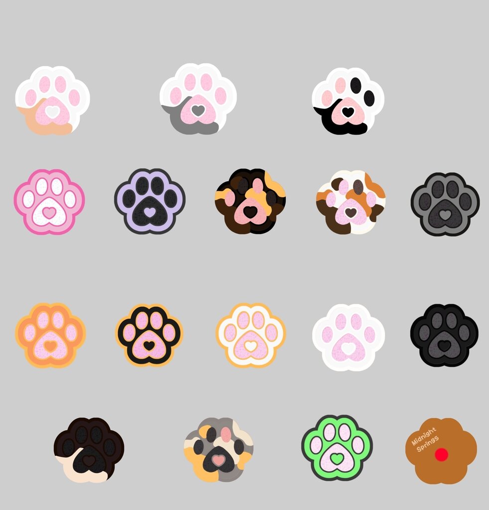 Mini Cat Paw Gacha Pin Collection