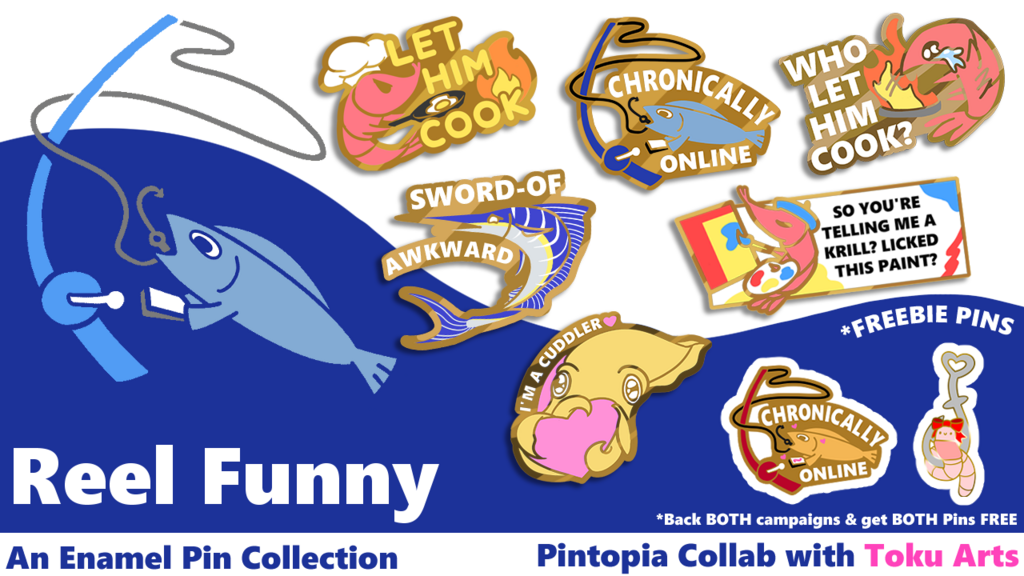 Reel Funny: An Enamel Pin Collection