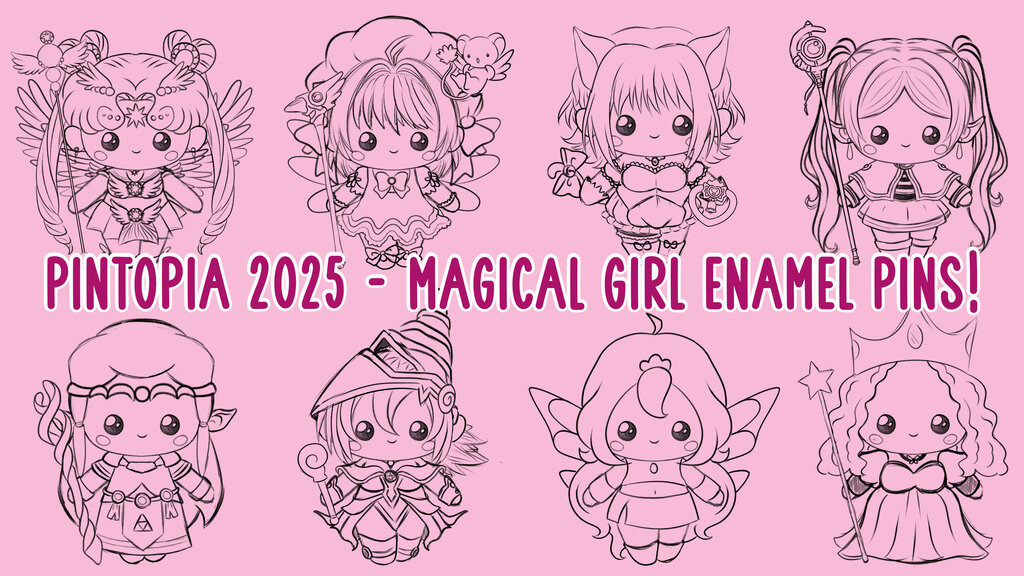 PINTOPIA 2025! Magical Girl Enamel Pins!