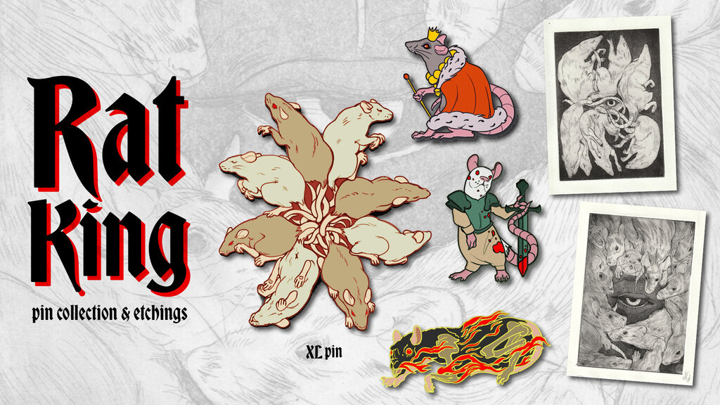 RAT KING - pins and etchings