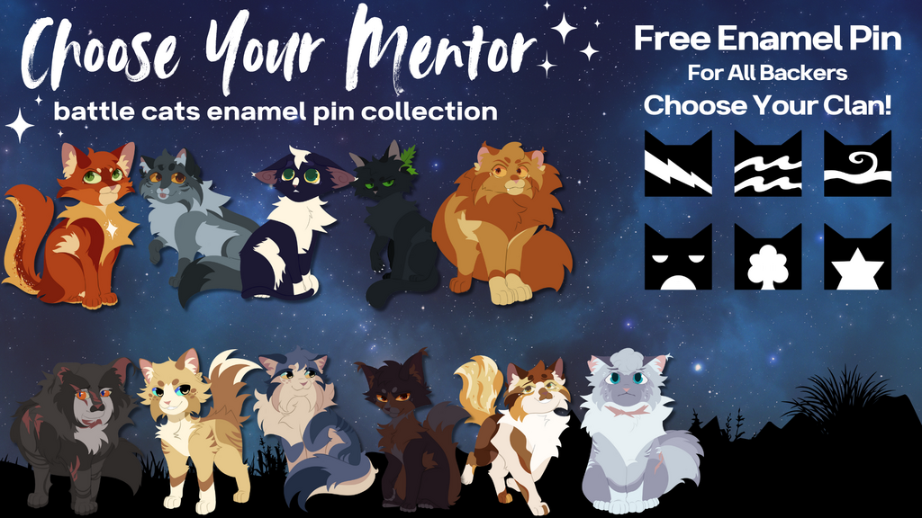 Choose Your Mentor | Warrior Cats Enamel Pin Collection