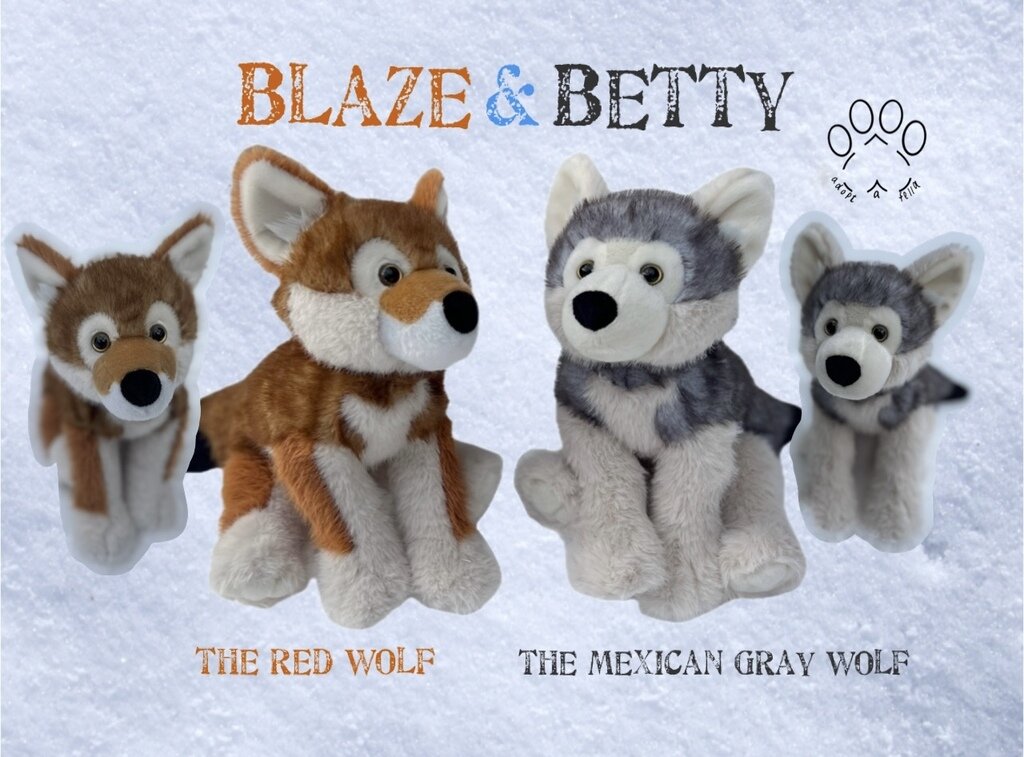 Adopt Betty & Blaze: Endangered Wolf Plushies