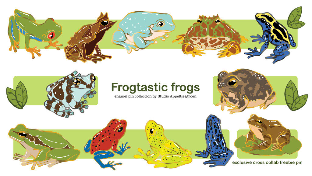 Frogtastic Frogs - Enamel Pins