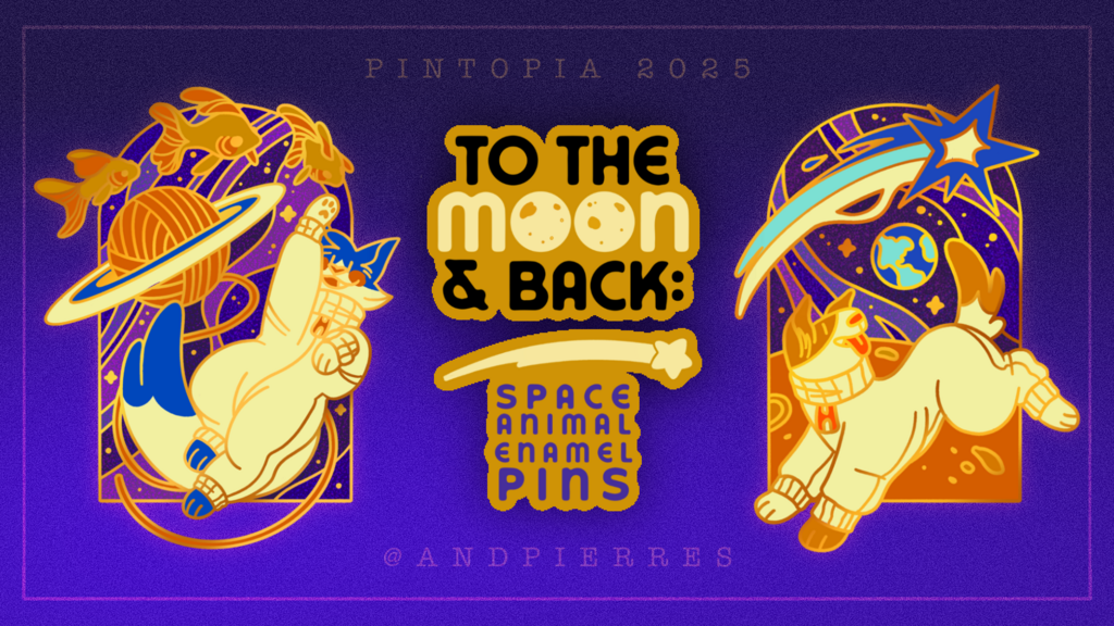 To the Moon and Back: Space Animal Enamel Pins