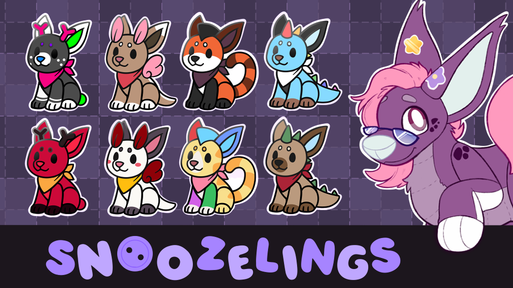 Snoozeling Virtual Pets Gashapon Enamel Pins