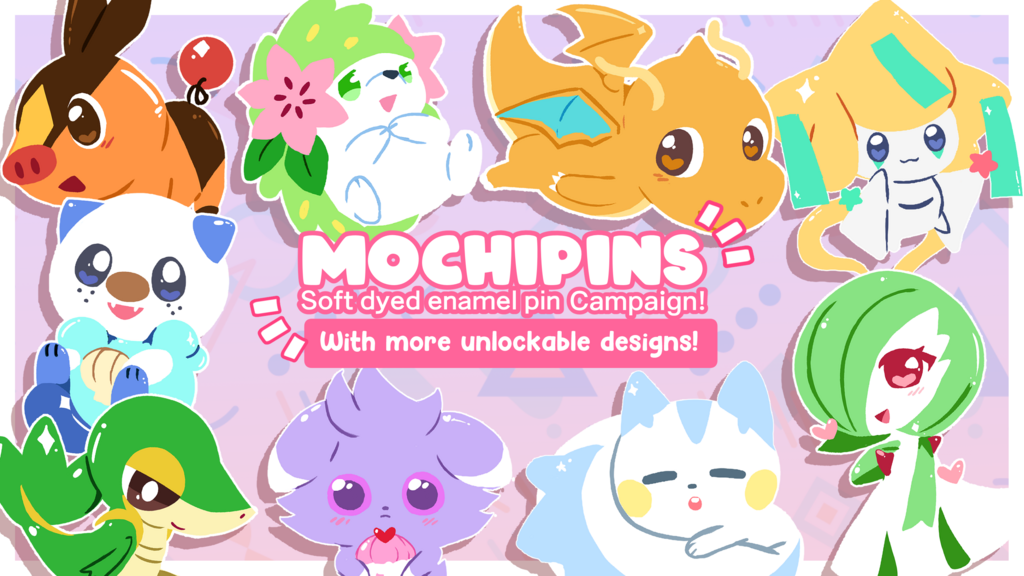 Mochi-Pins: Pokepins | A Dyed Enamel Pins Project