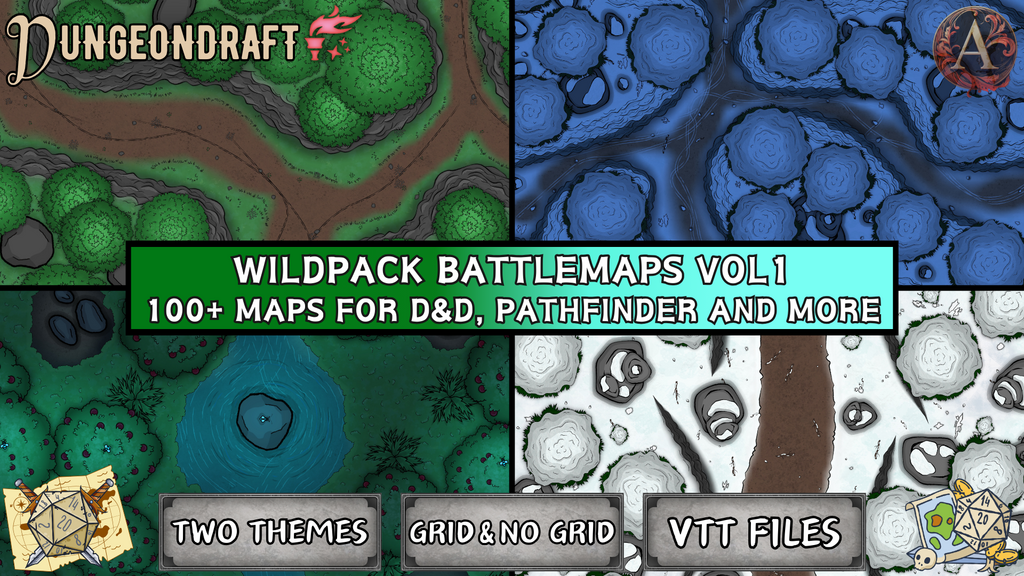 WildPack Vol 1: 100+ Maps for D&D, Pathfinder, and More