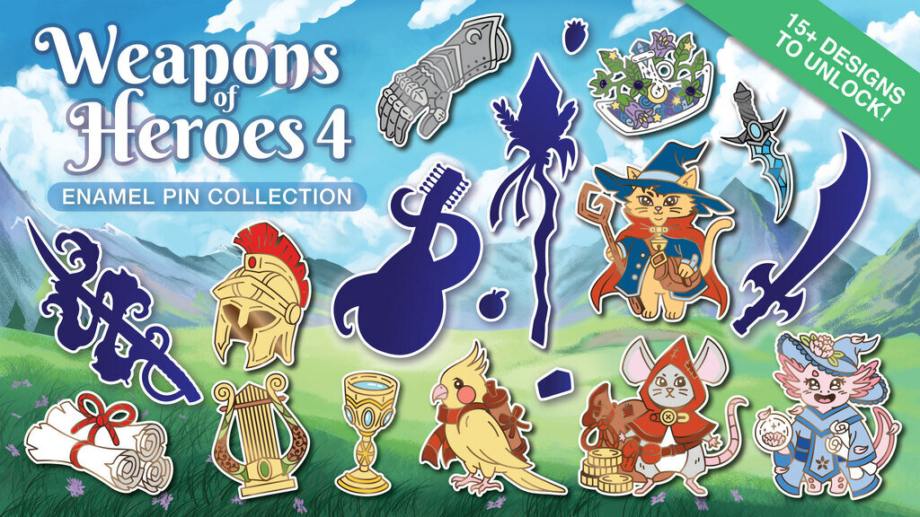 Weapons of Heroes Series 4 - Enamel Pin Collection