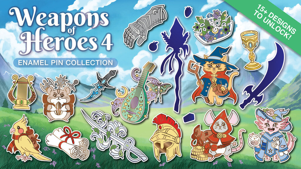 Weapons of Heroes Series 4 - Enamel Pin Collection