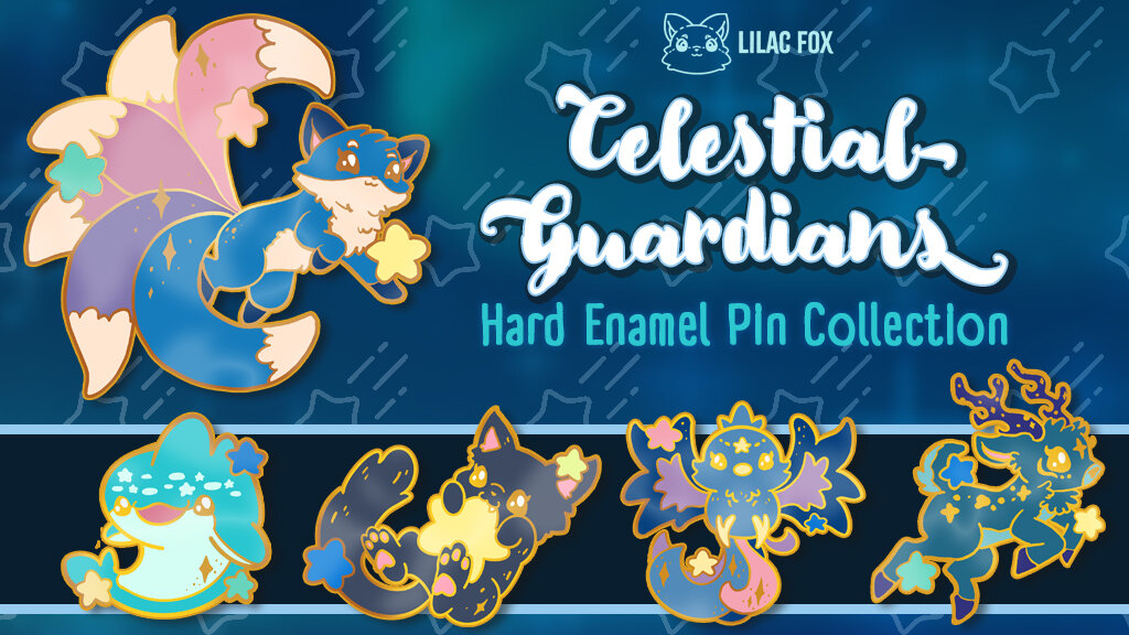 Celestial Guardians Hard Enamel Pin Collection: Pintopia 2025