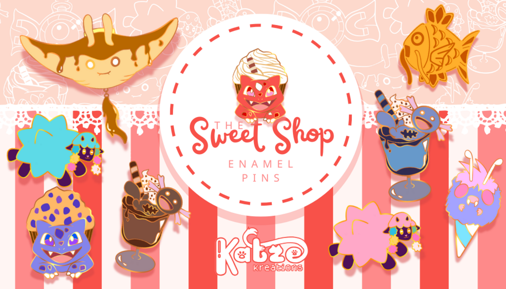 The Sweet Shop | Pokemon Dessert Enamel Pins