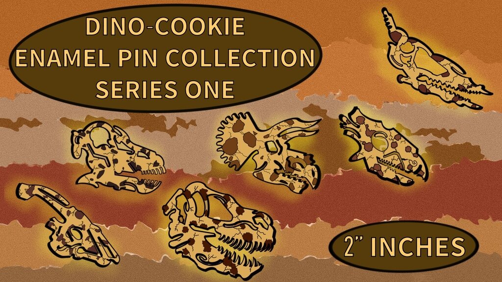 DINO-COOKIE ENAMEL PIN COLLECTION