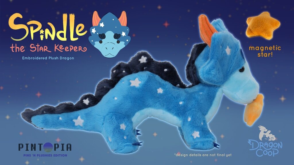 Spindle the Star Dragon Plush Art Toy