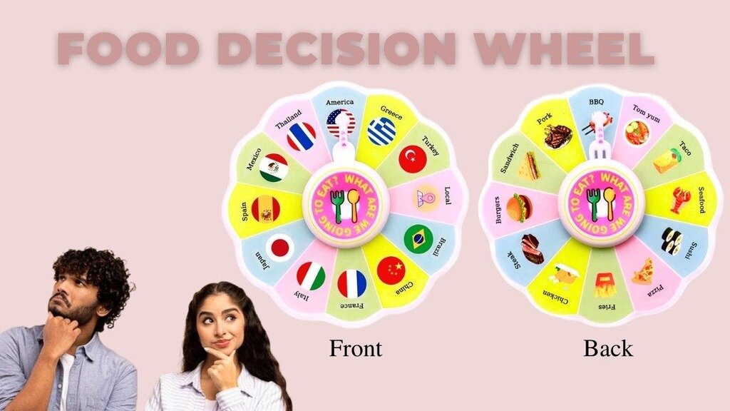 Dinner Decision Wheel - Fidget Spinner Toy