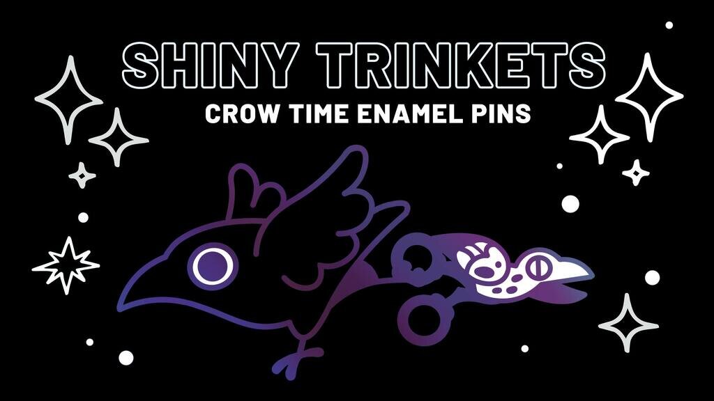 Shiny Trinkets - Crow Time Enamel Pins