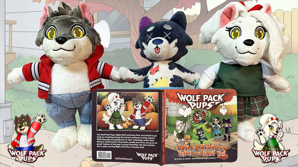 Wolf Pack Pups Werewolf Plush Toys, Pins, & Children's Book