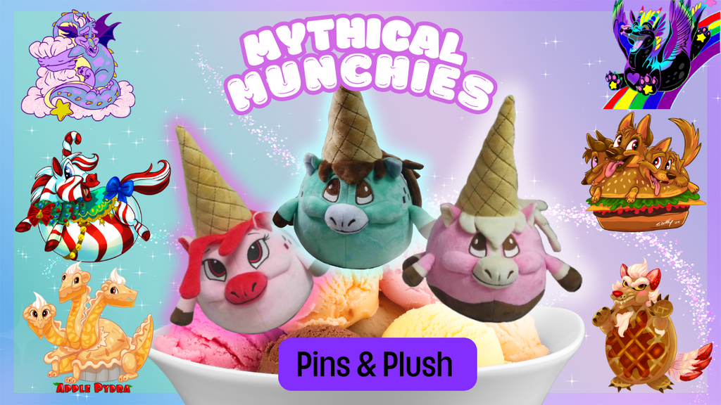 Mythical Munchies Plush & Pins