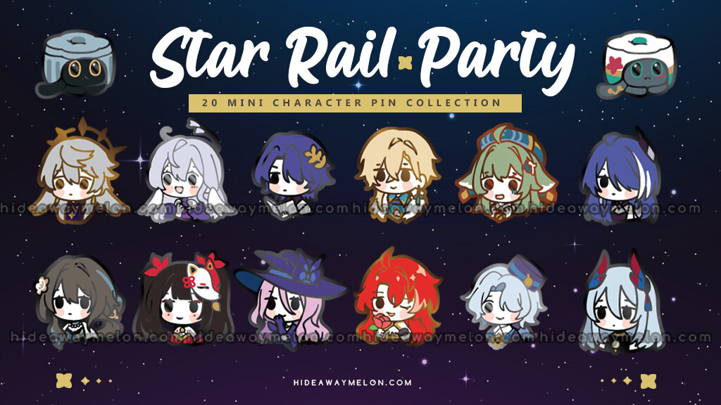 Honkai Star Rail Chibi Enamel Pins II