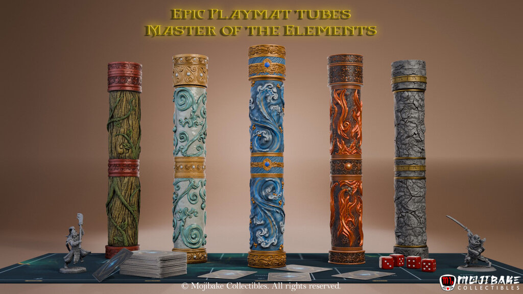 Epic Playmat Tubes: Masters of the Elements