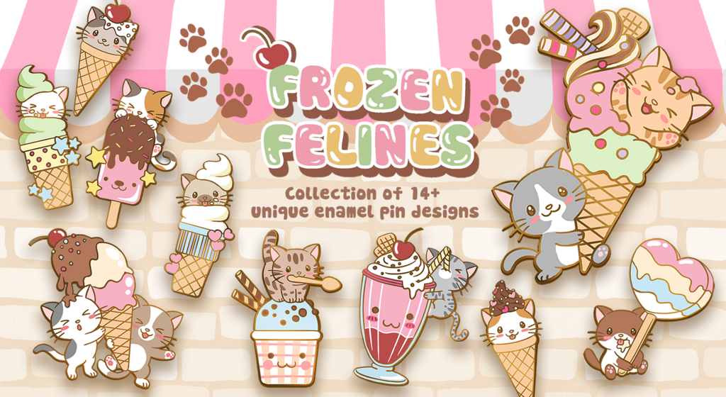 Frozen Felines - Enamel Pins