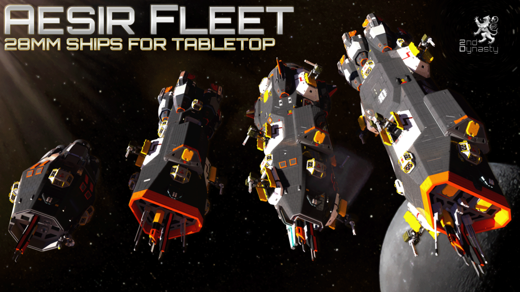 Aesir Fleet: 28mm Ships for your 3D printer