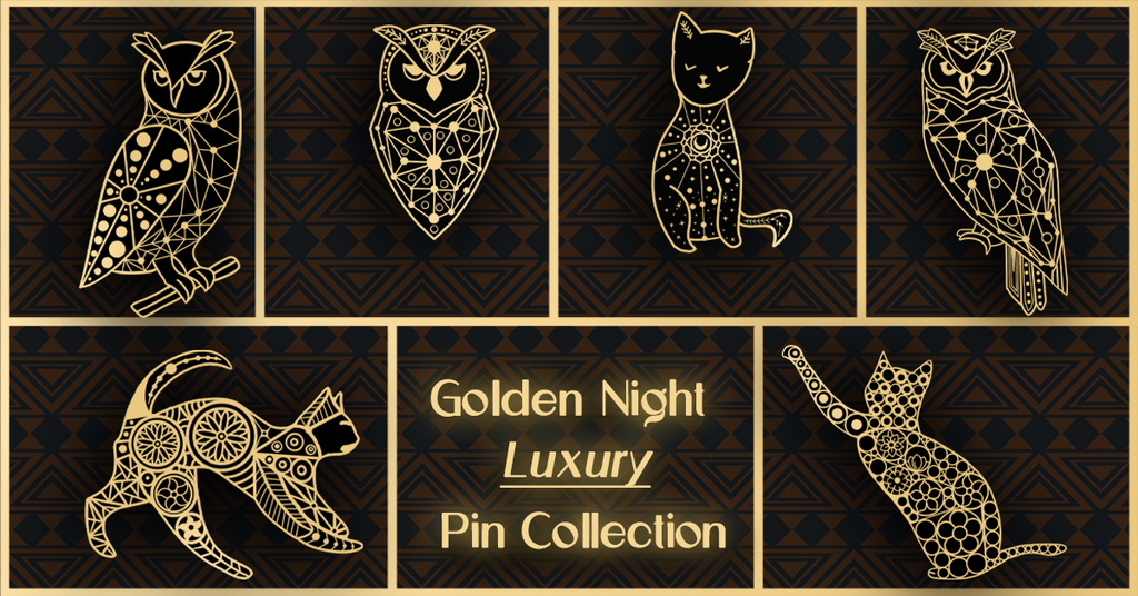 Cat and Owl: Luxury Pin Collection