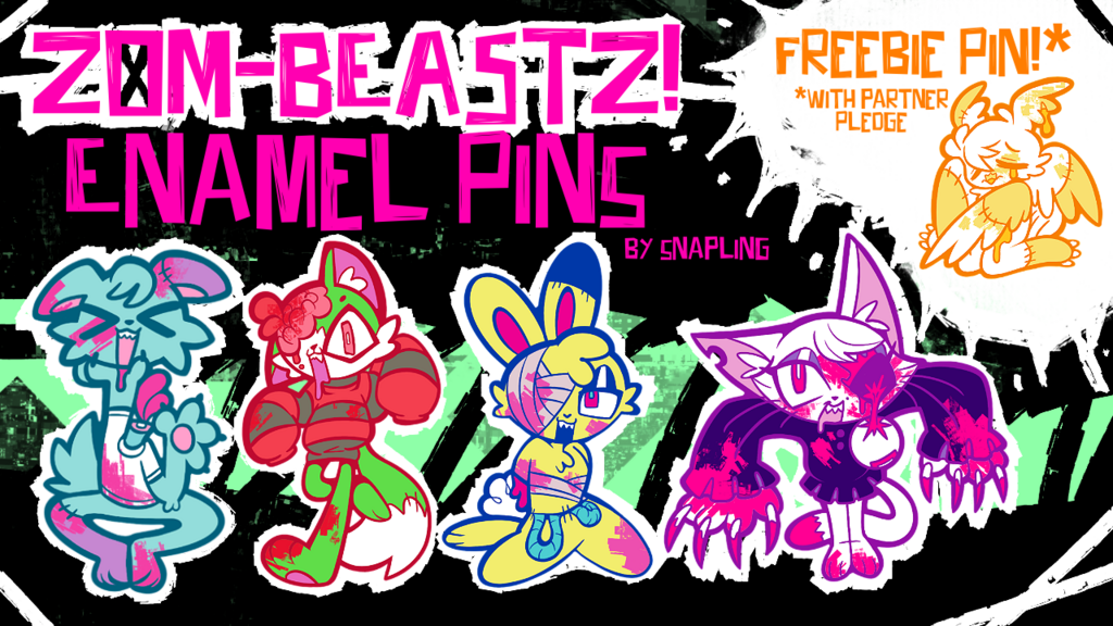 ZOM-BEASTZ! Enamel Pins Series