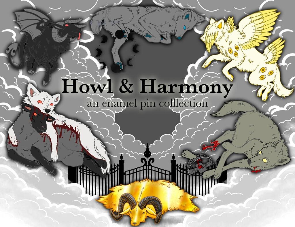 Howl & Harmony: A Duality Enamel Pin Collection