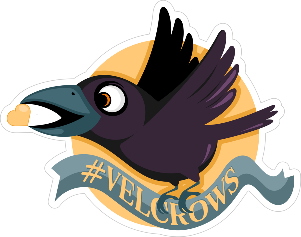 #Velcrows stickers, magnets, and pins