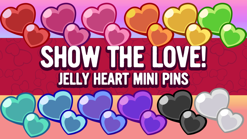 Jelly Hearts Mini Pins