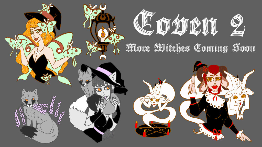 Witches and Their Familiars 2 Pintober 2