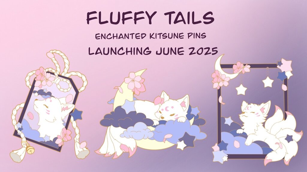 Fluffy Tails- Enchanted Kitsune Pins