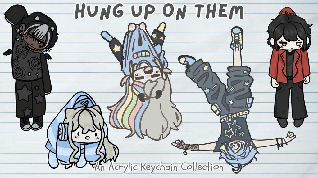 Hung up on them - acrylic keychain collection