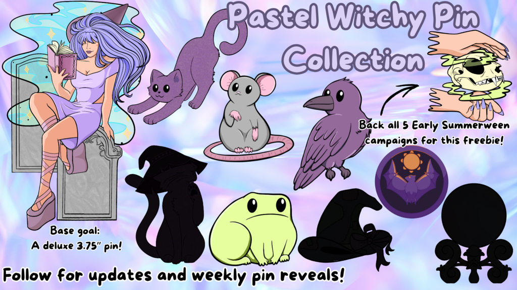 Pastel Witchy Pin Collection