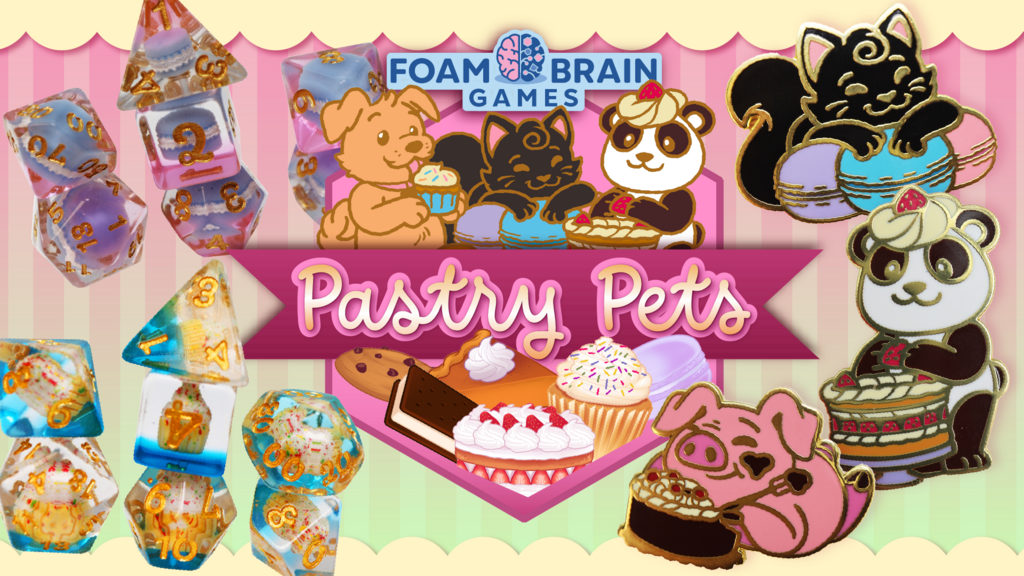 Pastry Pets: Dessert Dice and Enamel Pins