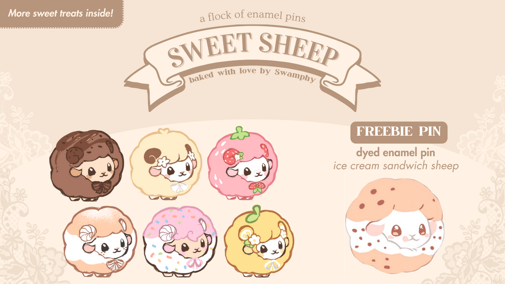 Sweet Sheep 🐑 A Flock of Enamel Pins